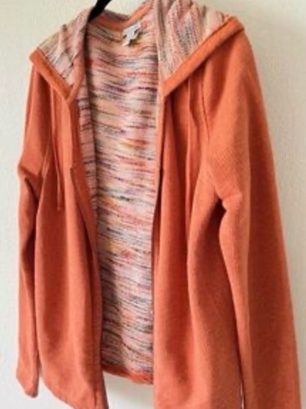 C2C Full-Zip Drawstring Hooded Sweatshirt Jacket Terracotta Women's Size L